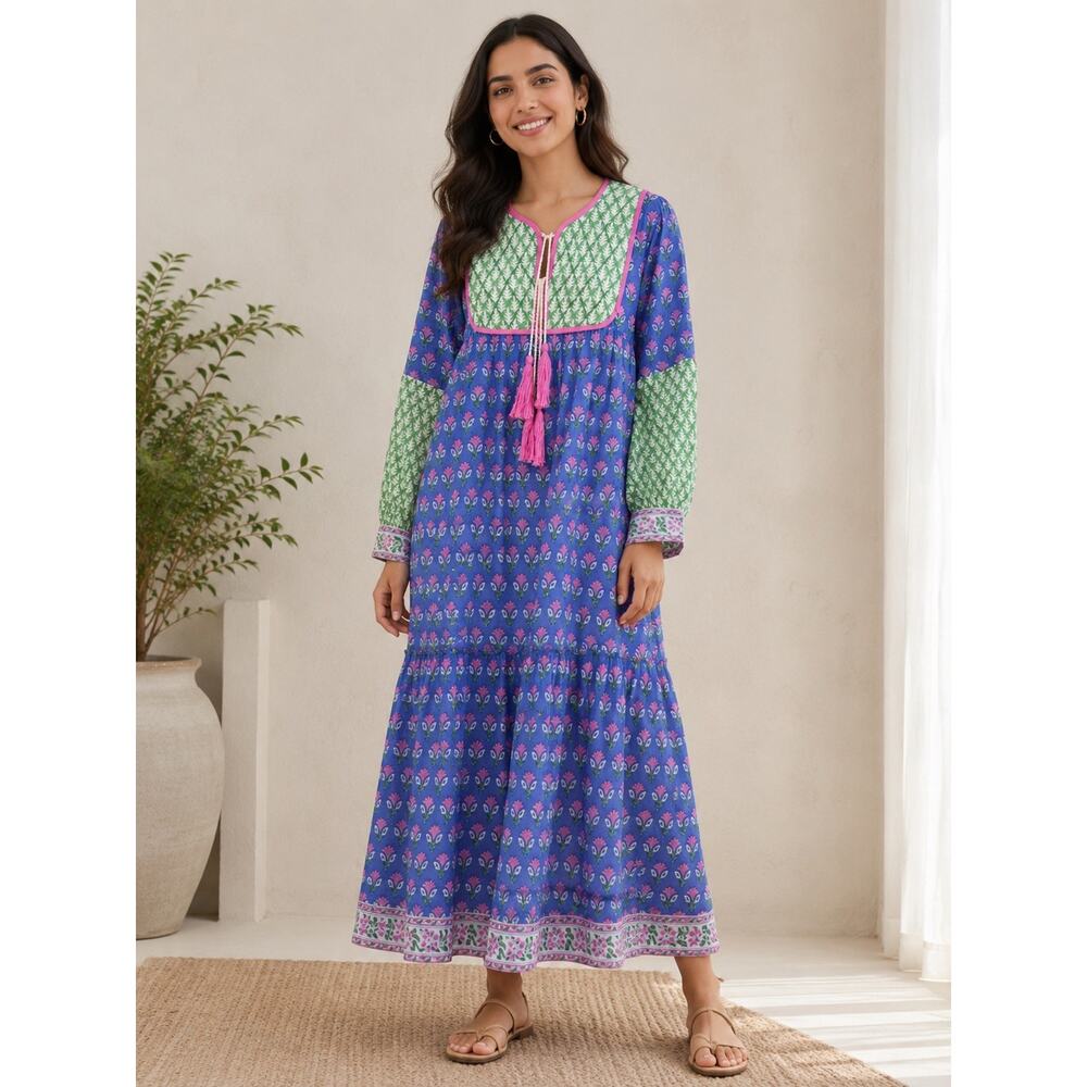 SZ Blockprints Silk Jodhpur Dress
